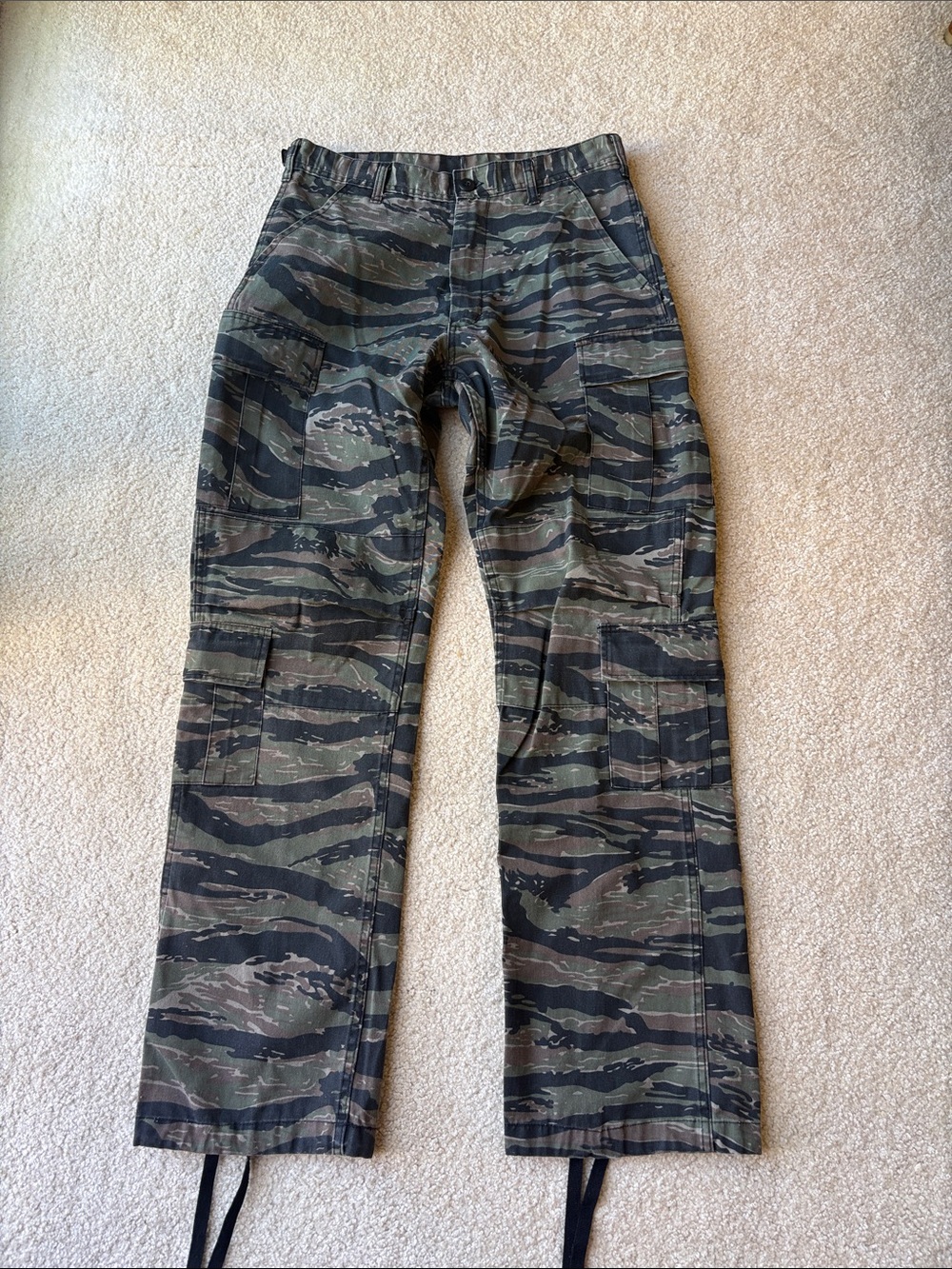 Women’s Camo Cargo Pants - Green Tiger Stripe